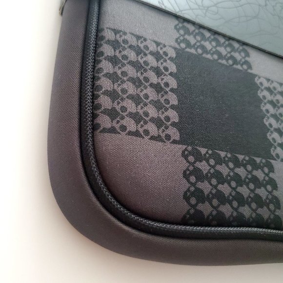 SkullCandy Laptop Sleeve Case SKULLCANDY Checked Houndstooth Design Embroidered - Picture 3 of 8